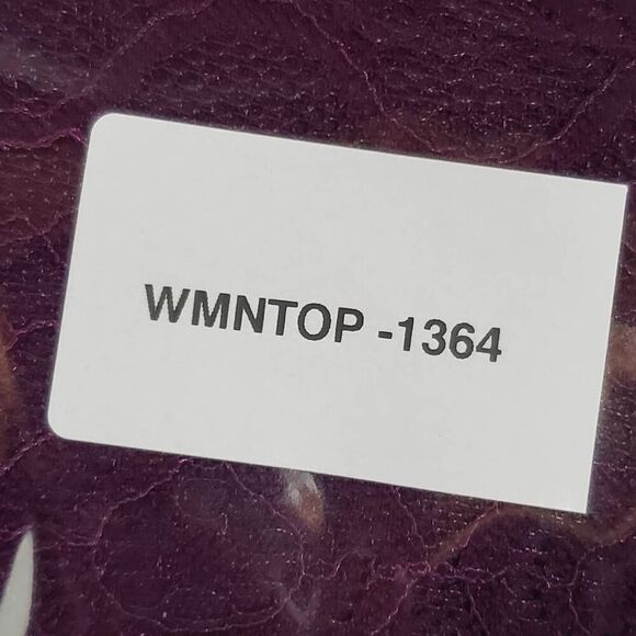 Perseption Concept XL Purple lace SS Top - Picture 6 of 6